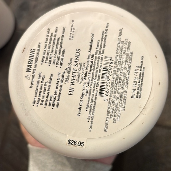 2 New White Fiji Sands Candles from Bath&Body - Picture 4 of 4
